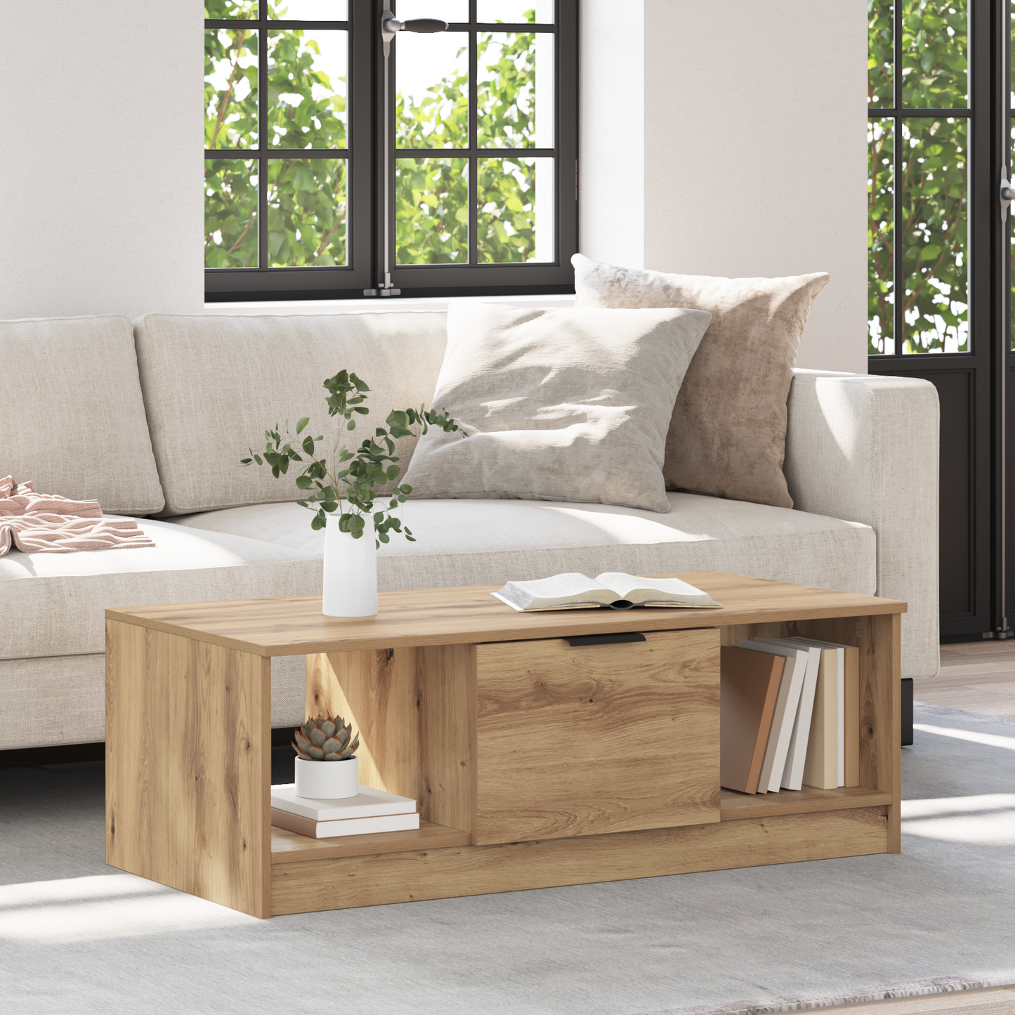 Coffee Table Artisan Oak 102 x 50 x 36cm Engineered Wood