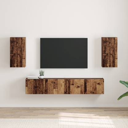 TV Wall Cabinet 2 pcs Old Wood 30 x 31 x 60 cm Engineered Wood