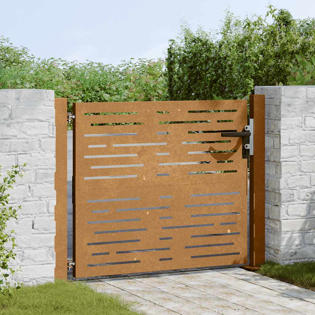 Garden Gate 100x100 cm Corten Steel Square Design