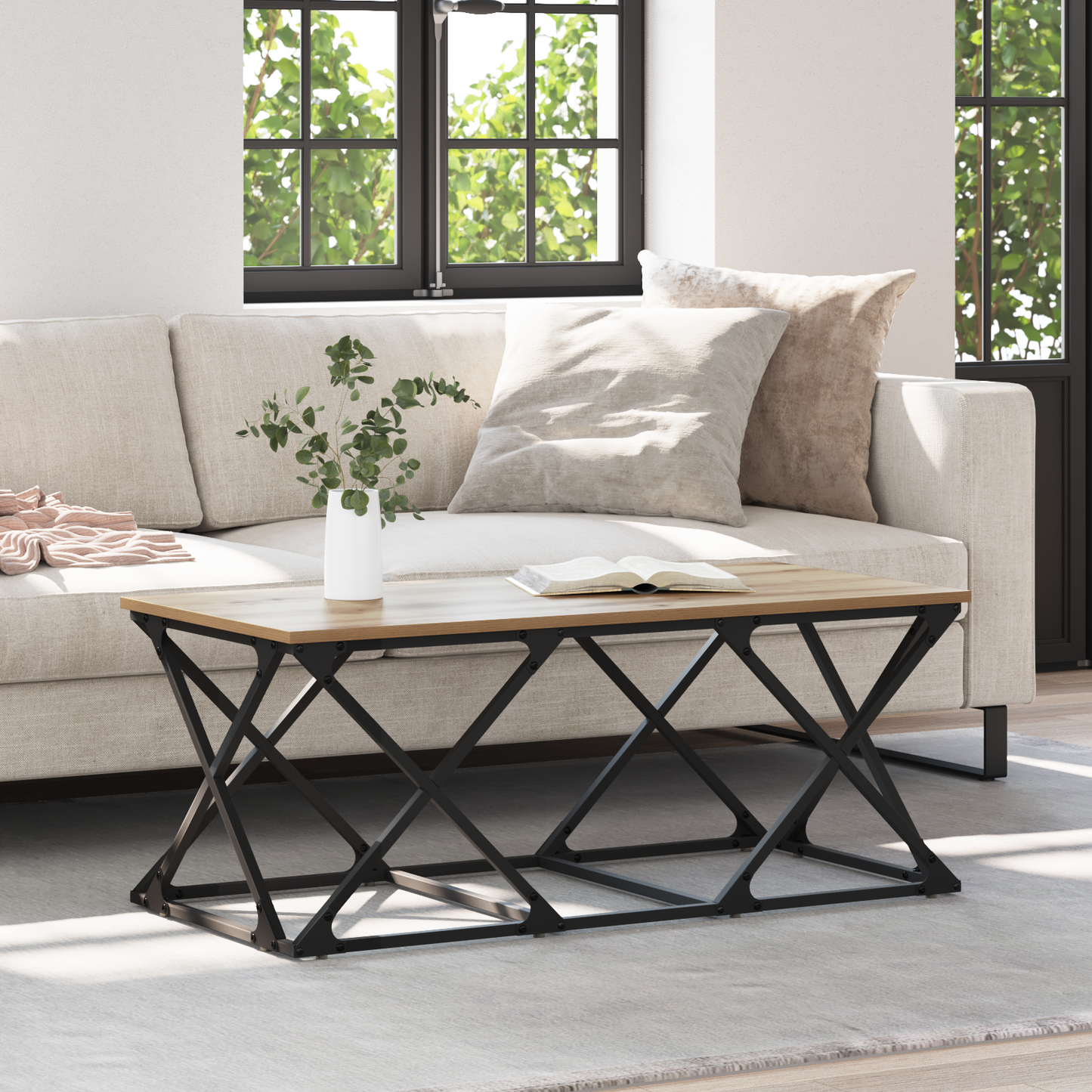 Coffee Table Artisan Oak 100 x 49 x 40 cm Engineered Wood