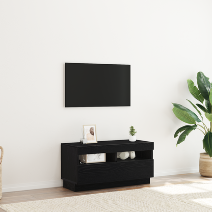 TV Cabinet Black Oak 80 x 35 x 40 cm Engineered Wood