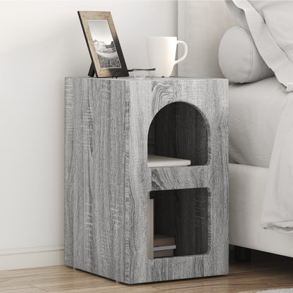 Bedside Table ELST 2 pcs Grey Sonoma 29.5 x 33.5 x 50 cm