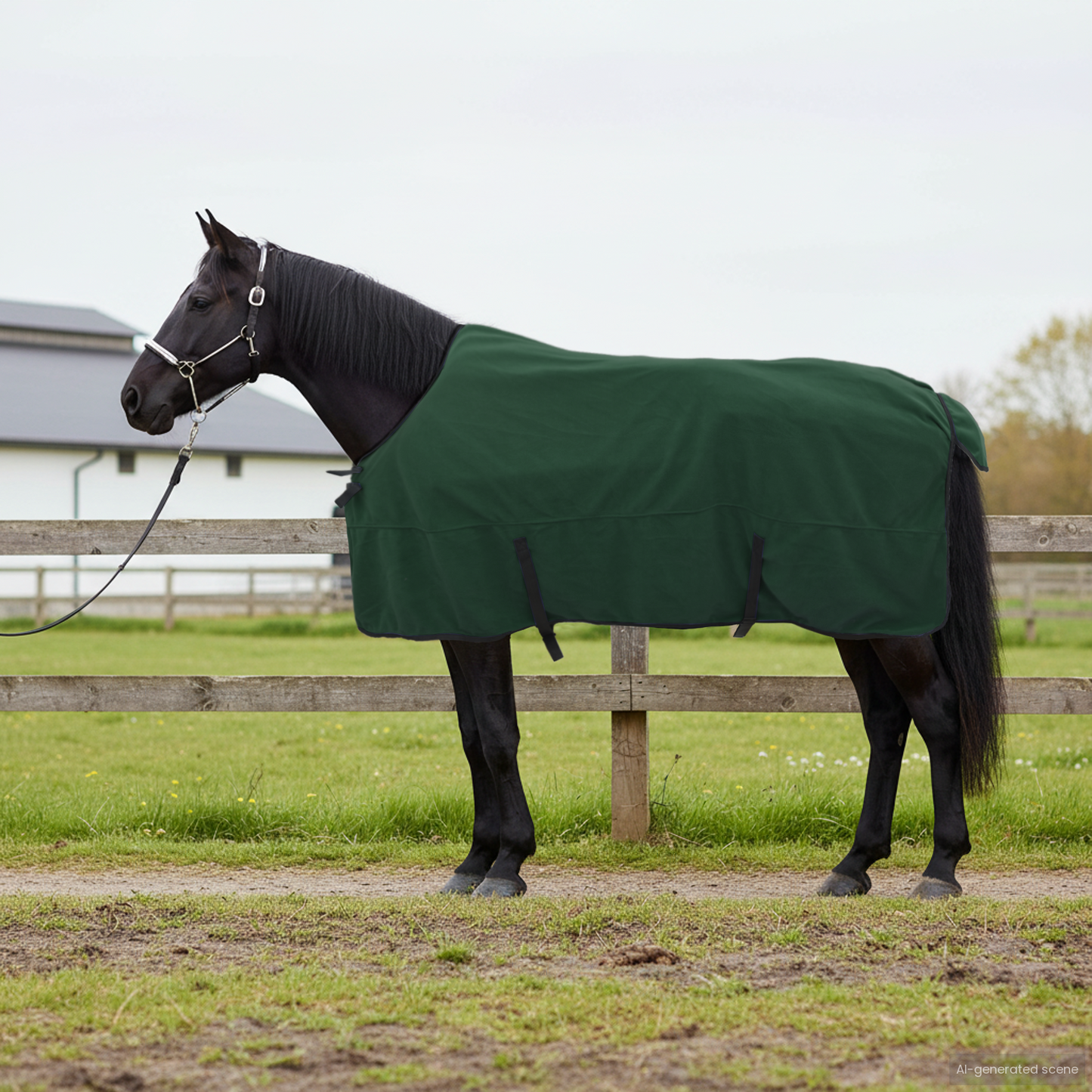 Horse Blanket Full Dark Green 155 cm Polyester