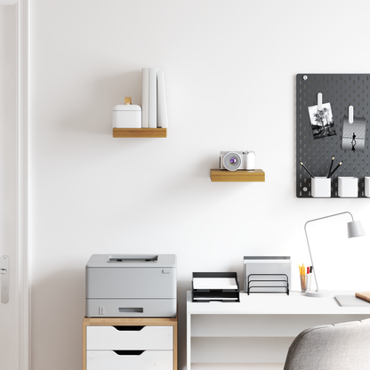 Wall Shelf 2 pcs Beige 23 x 23.5 x 4 cm Engineered Wood