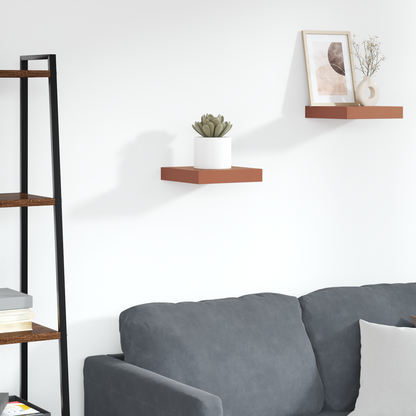 Wall Shelf Wall-mounted Red 23 x 23.5 x 4 cm Engineered Wood