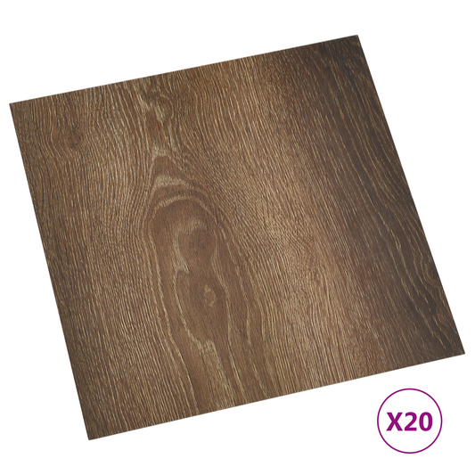 Self-adhesive Flooring Planks 30.5 x 30.5 cm 20 pcs PVC