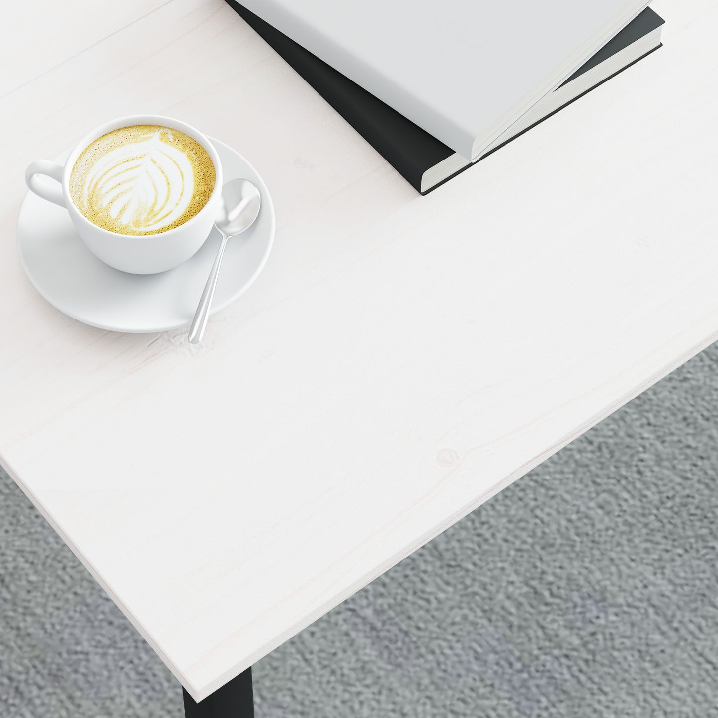 Coffee Table White 100 x 100 x 45 cm Solid Pine Wood