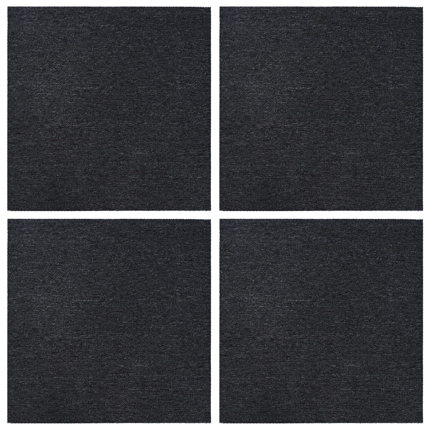 Carpet Tile Dark Grey 50 x 50 cm 4 pcs PP and Bitumen