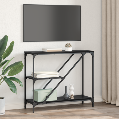 Console Table Black Oak 88.5 x 30 x 75 cm Engineered Wood