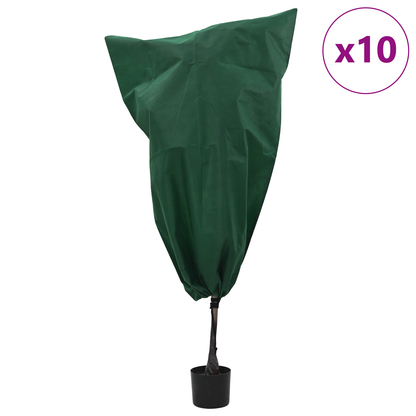 Frost Protection Plant Fleece Covers 10 pcs Green 0.8 x 1.2 m