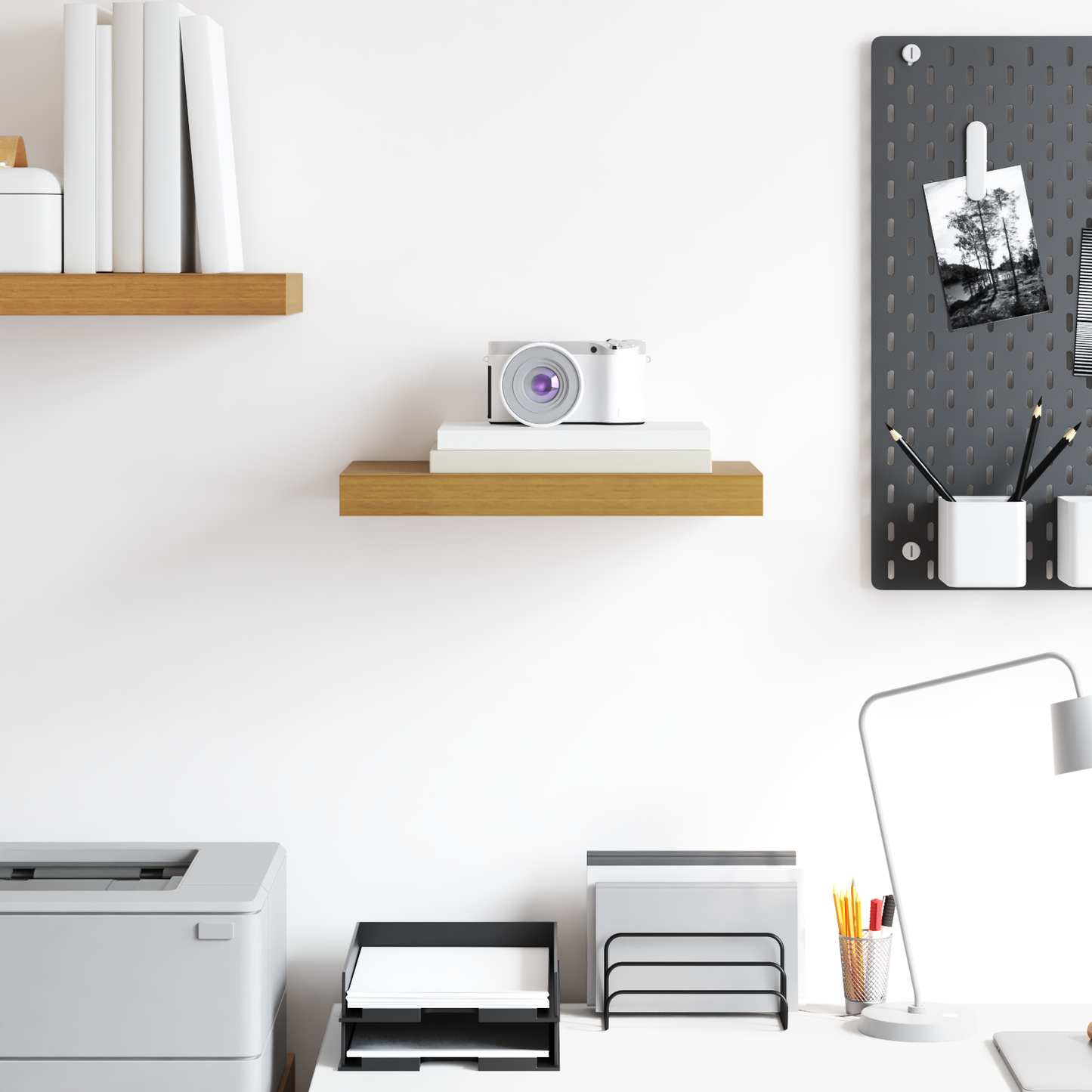 Wall Shelf Wall-mounted Beige 40 x 23.5 x 4 cm Engineered Wood
