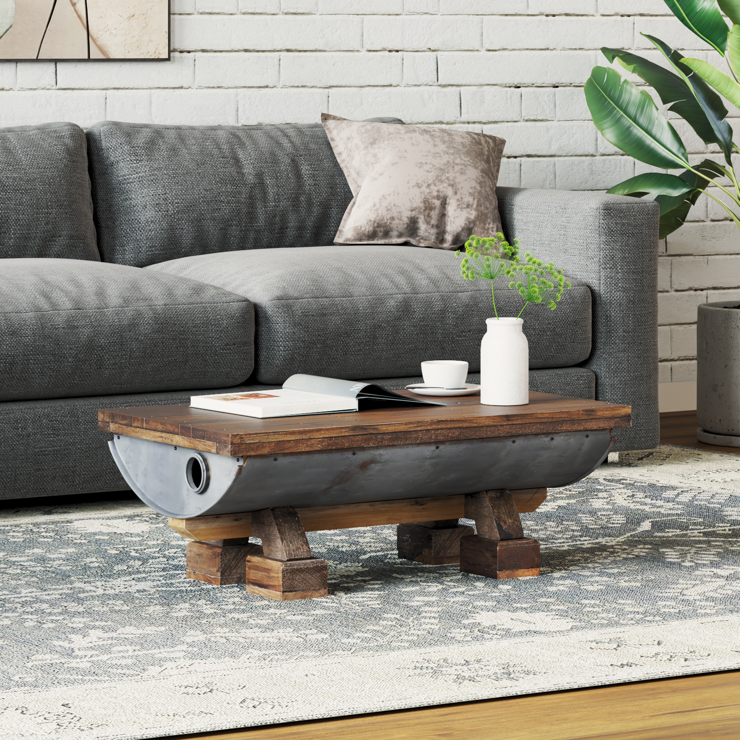 Coffee Table Natural 90 x 50 x 35 cm Wood