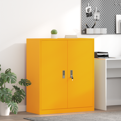 Storage Cabinet Mustard Yellow 90 x 40 x 105 cm Steel
