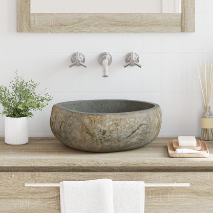 Riverstone basin Light Grey 45 x 35 x 15 cm River Stone
