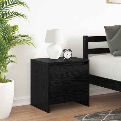 Bedside Cabinet Black Oak 45 x 34 x 44.5 cm Engineered Wood