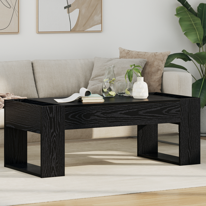 Coffee Table Black Oak 110 x 50 x 41 cm Engineered Wood