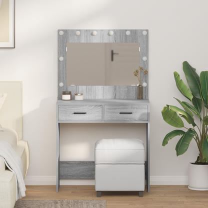 Dressing Table Grey Sonoma 78.5 x 41 x 135 cm Engineered Wood