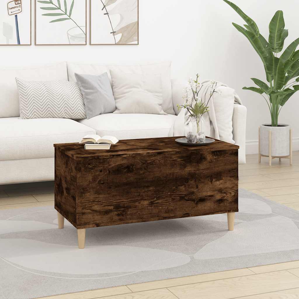 Coffee Table Smoked Oak 90x44,5x45 cm Engineered Wood
