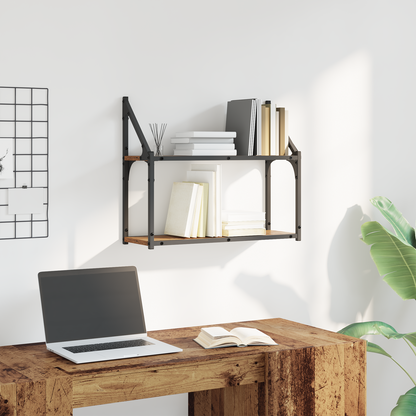 Wall Shelf with Shelf Old wood 60 x 21 x 51 cm Engineered Wood