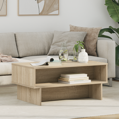 Coffee Table Sonoma Oak 80 x 46 x 35 cm Engineered Wood
