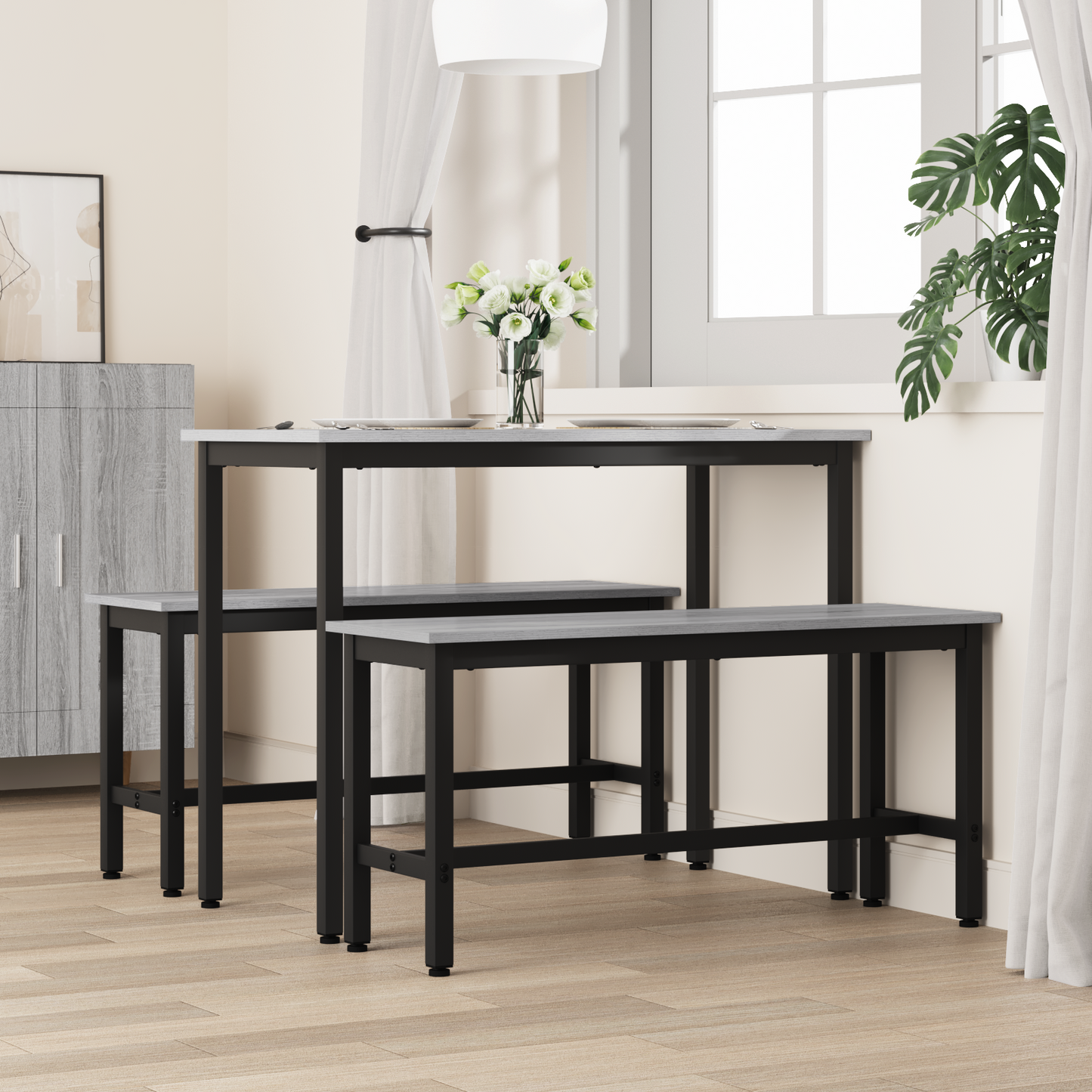 Dining Bench Grey Sonoma 100 x 32.5 x 48.5 cm