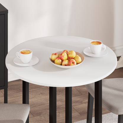 Table Top White Ø 70 x 1.5 cm Engineered Wood