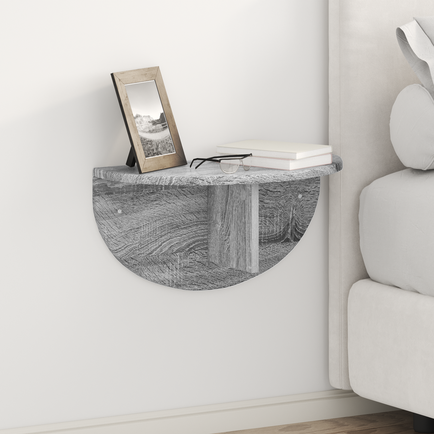 Wall Shelf Grey Sonoma 48 x 24 x 24 cm Engineered Wood