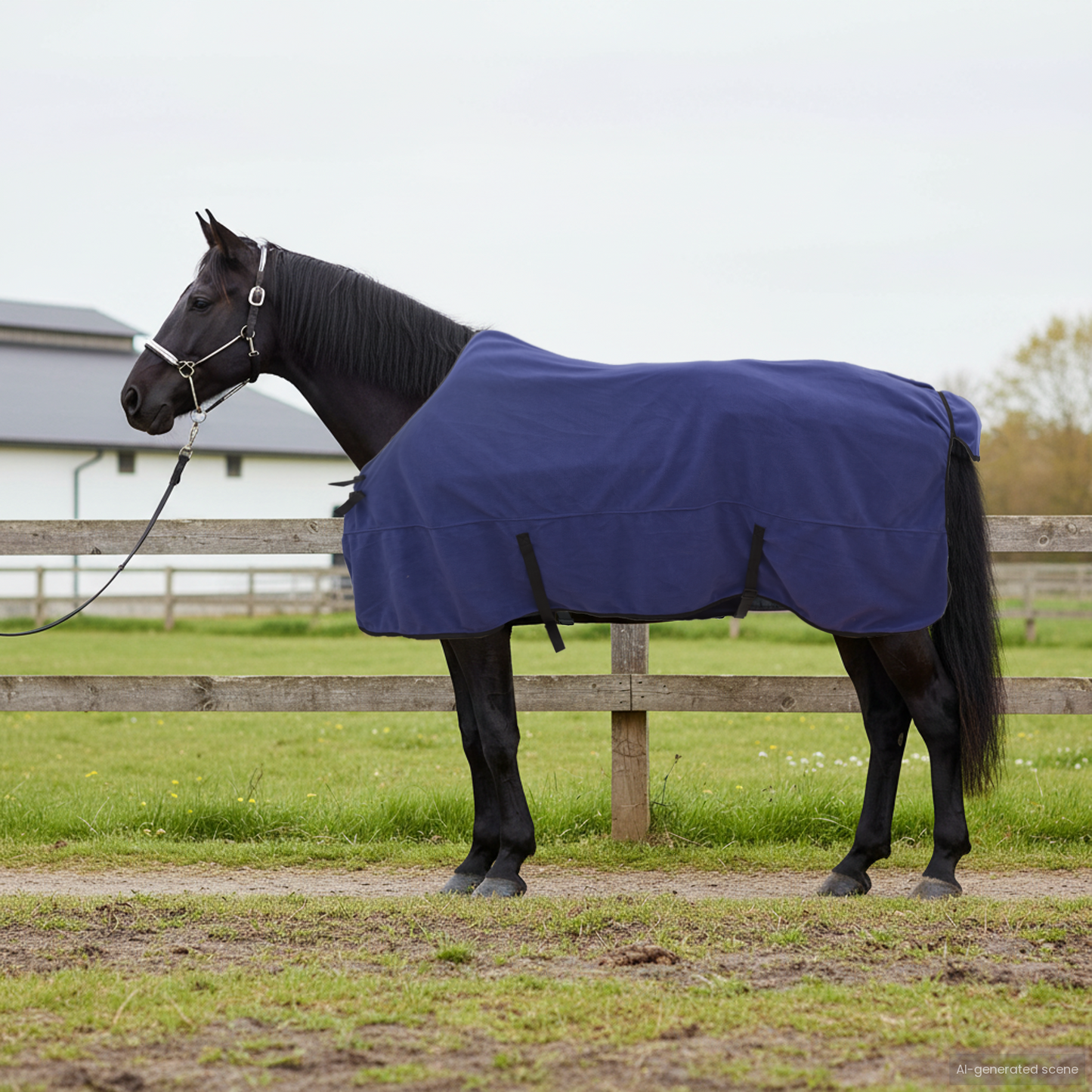 Horse Blanket Navy Blue 155 cm Polyester