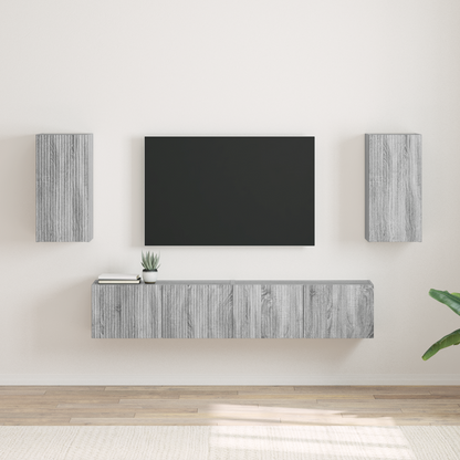 TV Wall Cabinet Wall-mounted 2 pcs Grey Sonoma 30 x 31 x 60 cm