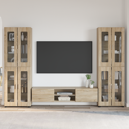TV Cabinet Set FLORIN 3 pcs Sonoma Oak Engineered Wood