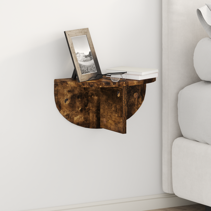 Wall Shelf 2 pcs Smoked Oak 38 x 19 x 19 cm Engineered Wood