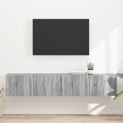 TV Wall Cabinet 2 pcs Grey Sonoma 78.5 x 31 x 29.5 cm