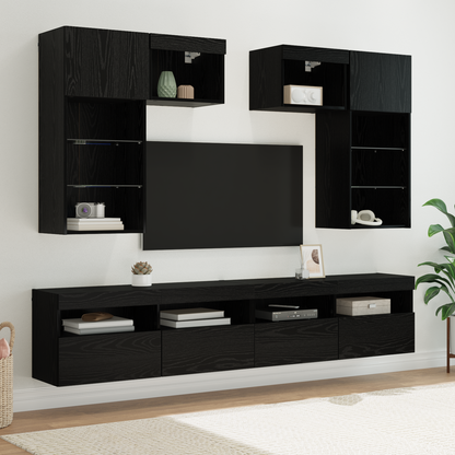 TV Wall Units 6 pcs 100 x 30 x 40 cm Artisan Oak