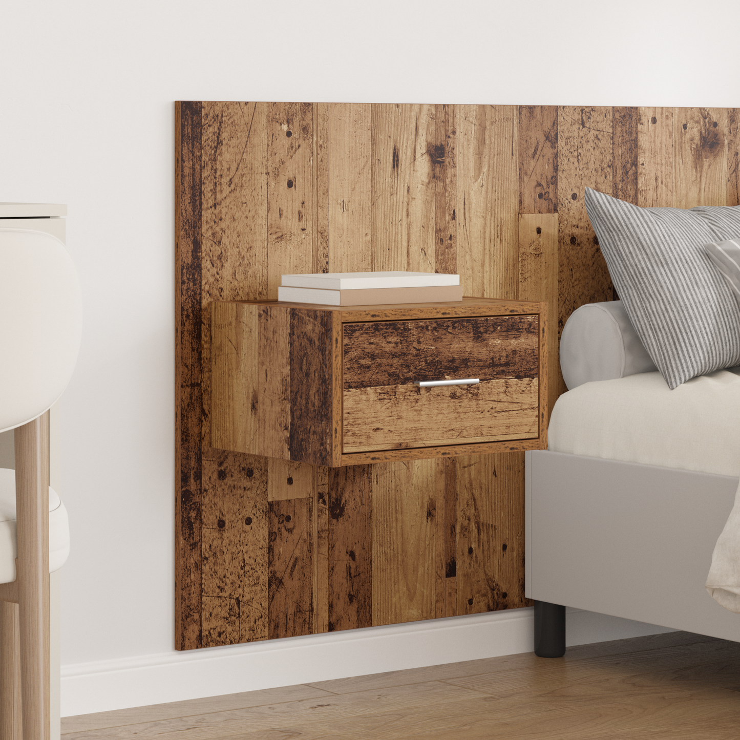 Headboard with Cabinet 3 pcs Old Wood Engineered Wood