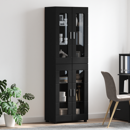 Highboard FLORIN Black 60 x 35 x 182 cm Engineered Wood