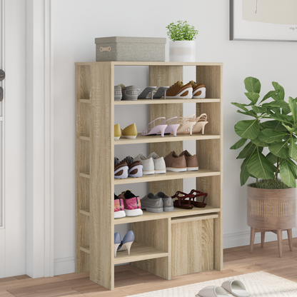 Shoe Cabinet with Shelf 2 pcs Sonoma Oak Engineered Wood