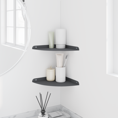 Floating Shelf with Shelf 2 pcs Anthracite 24 x 24 x 2 cm