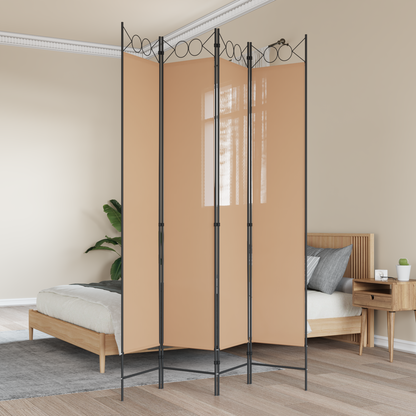 Room Divider Beige 160 x 220 cm Fabric