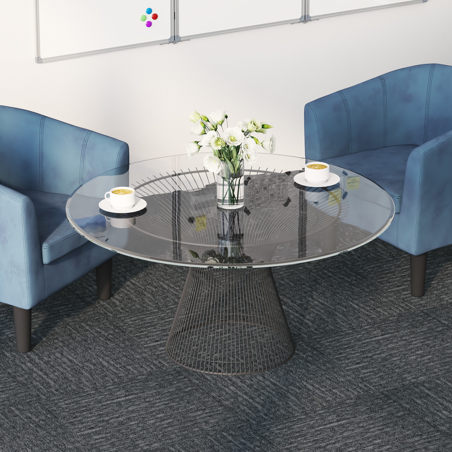 Carpet Tile Sky Grey 50 x 50 cm 20 pcs PP and Bitumen