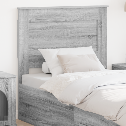 Headboard with Headboard Grey Sonoma 100 cm Engineered Wood