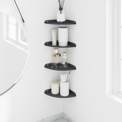 Floating Shelf with Shelf 4 pcs Anthracite 18 x 18 x 2 cm