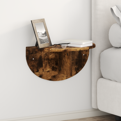 Wall Shelf Smoked Oak 48 x 24 x 24 cm Engineered Wood