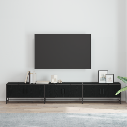 TV Units 2 pcs Black Oak 240 x 35 x 41 cm Engineered wood