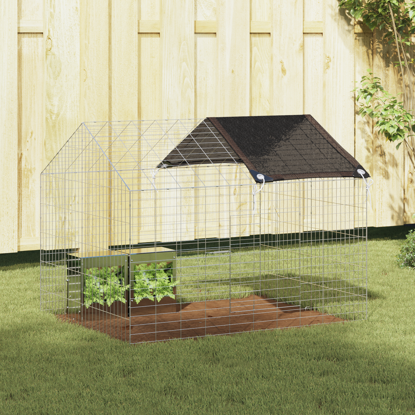 Rabbit Cage Silver 100 x 78 x 78 cm Galvanised Steel