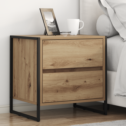 Bedside Table with Drawer 2 pcs Artisian Oak 50 x 39.5 x 50 cm