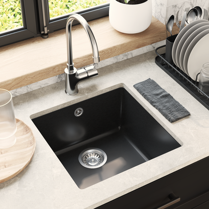 Sink Black 430 x 460 mm 80% Quartz and 20% Resin