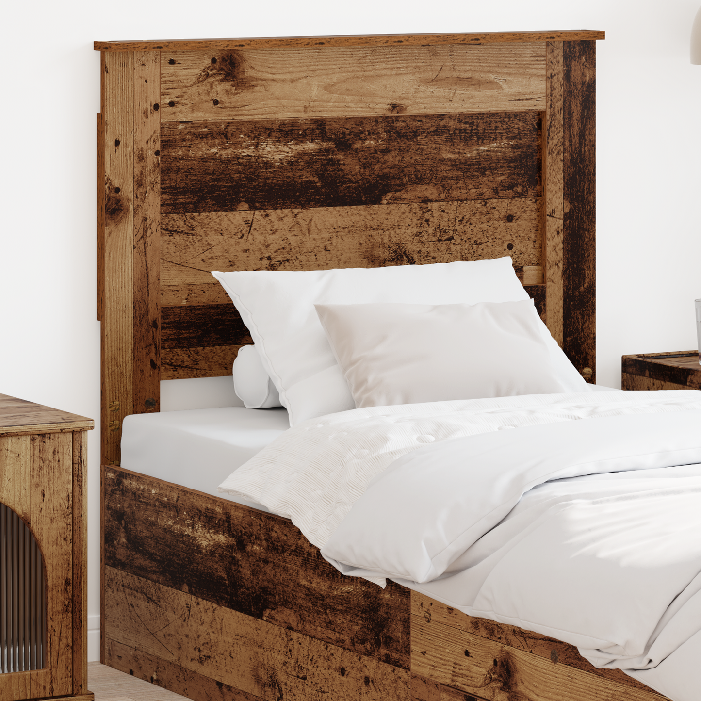 Headboard with Headboard Old Wood 100 cm Engineered Wood