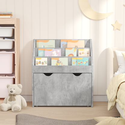 Kids Bookshelf Concrete Grey 60 x 29.5 x 69 cm Engineered Wood