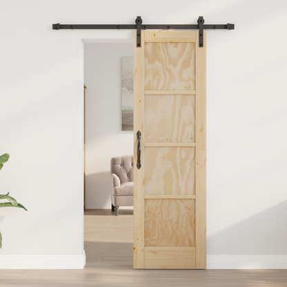 Sliding Door Natural 61 x 198.5 cm Solid Pine Wood