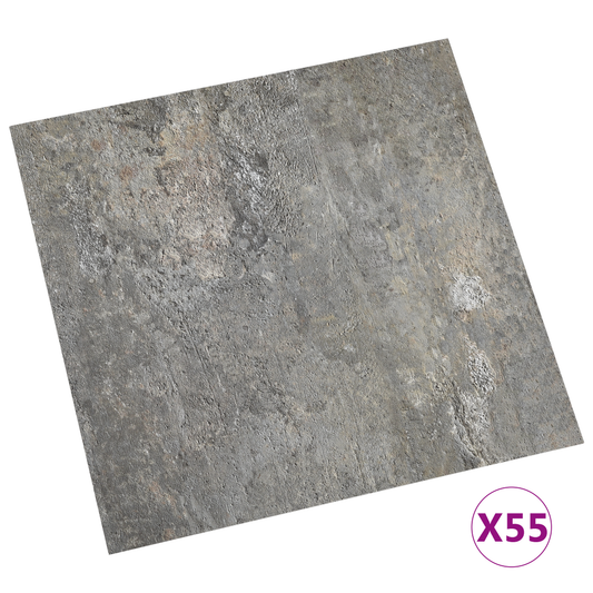 Flooring Planks 5.11 m² 55 pcs PVC Stone wall